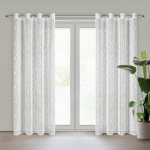 EUROFIRANY ZÁCLONA NA KROUŽCÍCH MELODY 140X250 CM VZOROVANÁ – Zboží Mobilmania