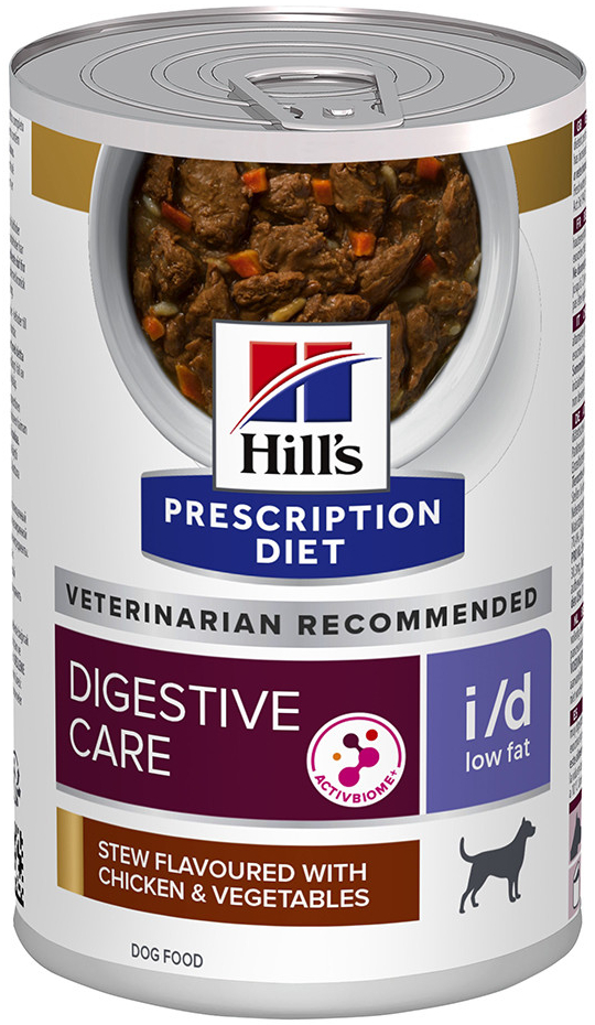 Hill’s Prescription Diet Adult Dog I/D Low Fat Digestive Care Stew Chicken & Vegetables 48 x 354 g
