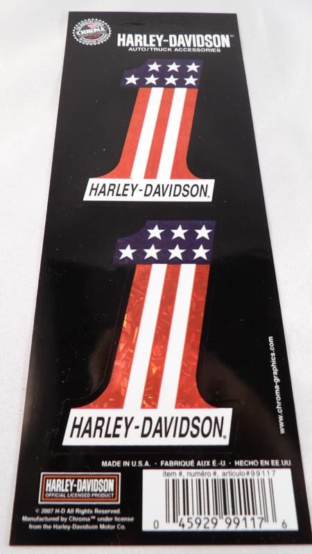 Holografické samolepky Harley Davidson Number 1 USA CG99117 od 160 Kč -  Heureka.cz