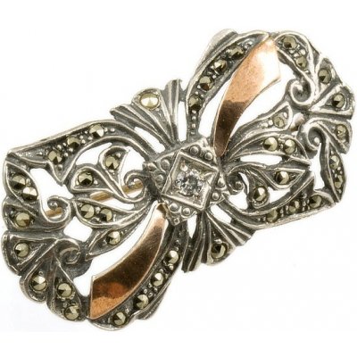 Šperky-NM brož mašle portugalské stříbro 185 – Zboží Dáma