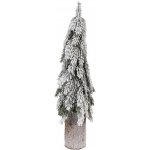 Vánoční dekorace jehličnatý zasněžený stromek na dřevě - Ø 18*57 cm - Clayre & Eef – Hledejceny.cz