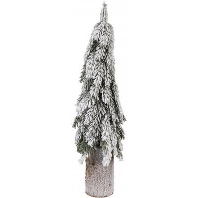Vánoční dekorace jehličnatý zasněžený stromek na dřevě - Ø 18*57 cm - Clayre & Eef – Hledejceny.cz