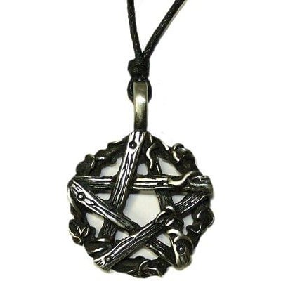 imago Amulet Dřevěný pentagram FC30080X – Zboží Mobilmania