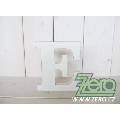 Abeceda dřevěná 'E' (18 cm) - bílá – Hledejceny.cz