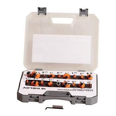 PROTECO sada fréz profilových na dřevo 18ks 10.10-SF-18 – Zboží Mobilmania