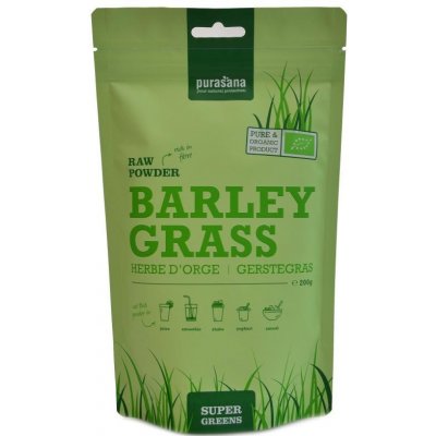 Purasana Barley Grass Raw Juice Powder BIO 200 g – Zbozi.Blesk.cz