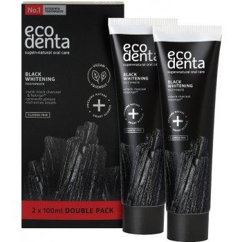 Ecodenta Toothpaste Black Whitening dárková kazeta 2 x 100 ml