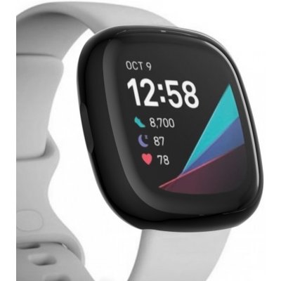 PROTEMIO 38618 TPU Ochranný obal Fitbit Versa 3 / Fitbit Sense černý – Zboží Mobilmania