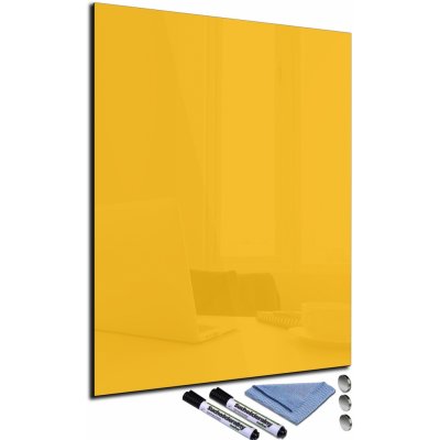 Glasdekor Magnetická skleněná tabule 80 x 60 cm okr – Zboží Mobilmania