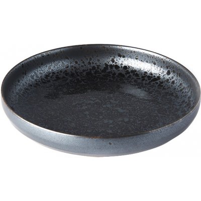 MIJ Jídelní talíř BLACK PEARL 22 cm s vysokým okrajem – Zboží Dáma