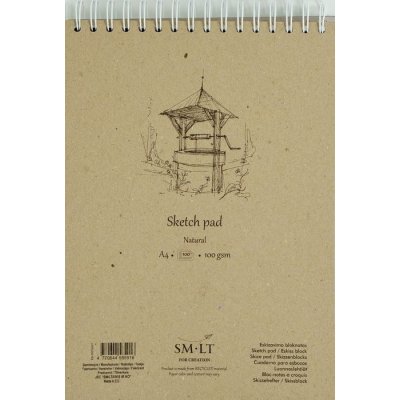 SMLT art Blok authentic skicák krémový A5 100 listů 100g/m2 spirála – Zboží Dáma