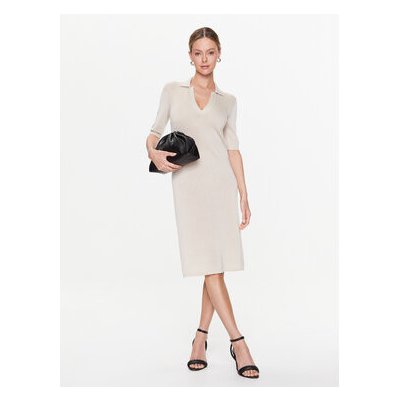 Calvin Klein šaty Lyocell Blend Polo Dress Ss K20K205619 béžová