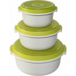 Emsa Micro Family Sada dóz do mikrovlnné trouby 0.5 l + 1 l + 1.5 l bílo-zelená 509741 – Zbozi.Blesk.cz