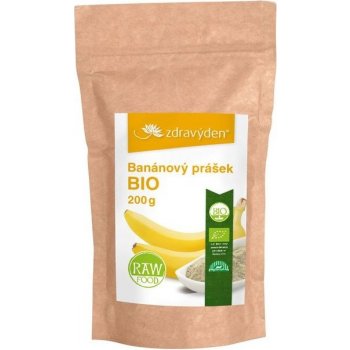 Zdravý den Banánový prášek raw organic 200 g