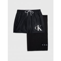 Calvin Klein dárkové balení pánských plavek a ručníku KM0KM00849 BEH černá