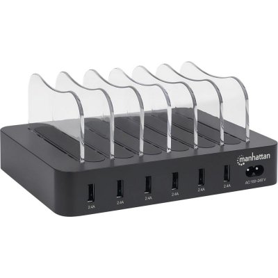 Pouzdro Manhattan USB nabíjecí stanice, 6-Port USB Charging Station, USB-A, černé – Zboží Živě