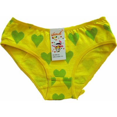 Elevek dívčí spodní kalhotky bavlněné srdíčka 894124 žlutá – Sleviste.cz