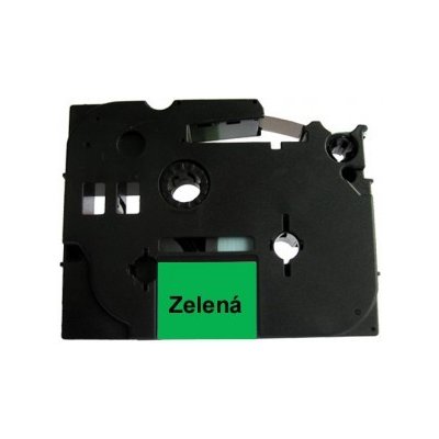 Můj-toner Páska Brother TZ-731 (TZE-731, TZ731, TZE731, PT, P-touch), 12mm, délka 8m, černá / zelená, laminovaná - kompatibilní – Zboží Mobilmania
