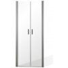 Sprchové kouty Roth Dvoukřídlé sprchové dveře BADEN II pro instalaci do niky Brillant Sklo TRANSPARENT Univerzální 80 cm 4000855
