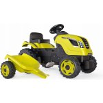 SMOBY 710111 Šlapací traktor FARMER XL GREEN s vlekem Zelená – Zboží Dáma