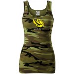 Vortex logo barevné dámské Maskáčové tílko Zelený maskáč – Zboží Dáma