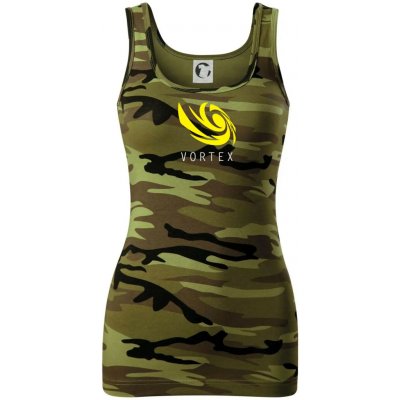 Vortex logo barevné dámské Maskáčové tílko Zelený maskáč – Zboží Dáma