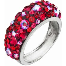 Jewelry by Bohemia Stříbrný prsten s krystaly Swarovski červený Cherry 35031.3