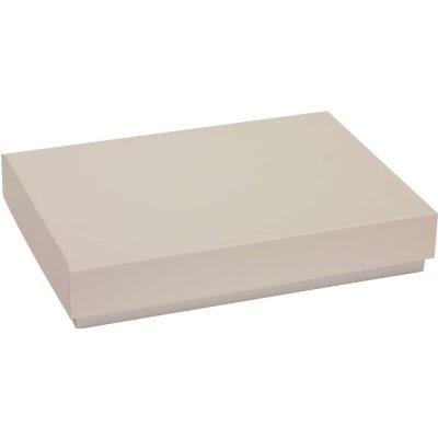 Dárková krabice s víkem 300x200x50/40 mm, šedá – Zboží Mobilmania