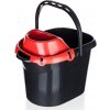 Úklidový kbelík Brilanz Kbelík plastový 13 l recyklát černo-červený