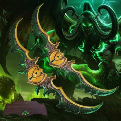 Chladné Zbraně Meče 2x Illidana Stormrage "WARGLAIVE OF AZZINOTH" World of Warcraft