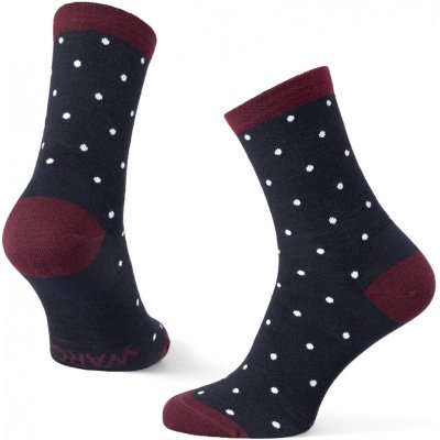 Warg ponožky Happy Merino M Mini Dots modrá/bíla