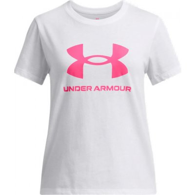 Dívčí tričko s krátkým rukávem UNDER ARMOUR-UA BIG LOGO SS-WHT Bílá – Zboží Dáma