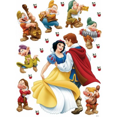 AG Design DK 880 Samolepka na zeď Disney Sněhurka a princ rozměry 65 x 85 cm