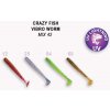 Návnada a nástraha Crazy Fish Vibro Worm 5cm color mix 42