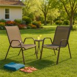 Set 2x Zahradní křeslo SPRINGOS MONZA GF0104 hnědé – Hledejceny.cz
