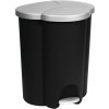 Koš Curver TRIO PEDAL BIN 40L Odpadkový koš 47,8 x 39,4 x 59,2 cm černý 03942-26