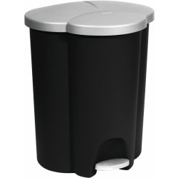 Curver TRIO PEDAL BIN 40L Odpadkový koš 47,8 x 39,4 x 59,2 cm černý 03942-26