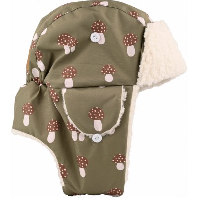 Dětská zimní čepice ušanka zelená EXANI GREEN MUSHROOM – Zboží Mobilmania