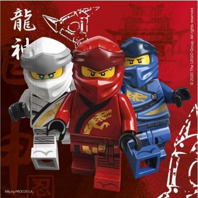 Procos Papírové ubrousky Lego Ninjago 20 ks 33x33 cm – Zboží Mobilmania