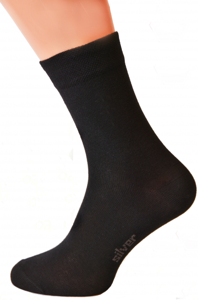 Kuks ponožky se stříbrem BAMBOO Černá