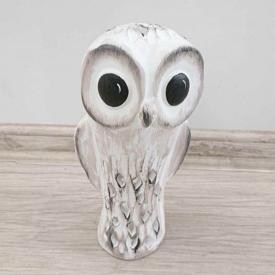 Andreas keramika Keramický hnědý svícen na čajovou svíčku Sova, 22 x 10 cm – Hledejceny.cz