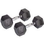 Hex Rubber Dumbbell činka 1 pár hmotnost 12,5 kg – Zbozi.Blesk.cz