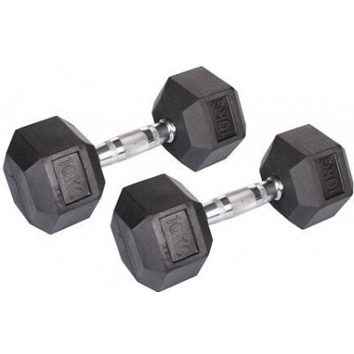 Hex Rubber Dumbbell činka 1 pár hmotnost 12,5 kg – Zbozi.Blesk.cz