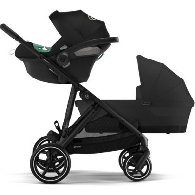 Cybex Gazelle S Kombinovaný Rám Černý + 2x Cybex Aton S2 i-Size Autosedačka 0-13kg Moon Black + Adaptéry 2023 – Zboží Mobilmania