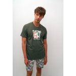 Vamp 16671 pánské pyžamo krátké zelené – Zboží Mobilmania