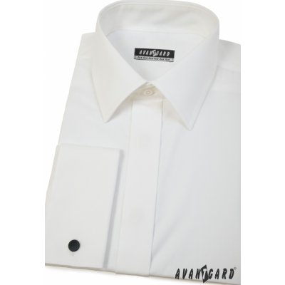 Avantgard pánská košile KLASIK s krytou légou a dvojitými manžetami na manžetové knoflíčky 516-224 smetanová