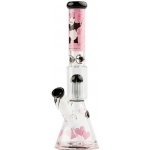 G-ROLLZ Skleněný bong s perkolací Pink Panda 35cm – Sleviste.cz