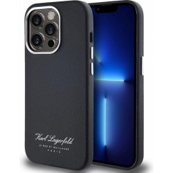 Karl Lagerfeld Grained PU Hotel RSG Zadní Kryt pro iPhone 14 Pro Max Black KLHCP14XPGWCMKHK