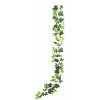 Květina Umělá girlanda Břečťan bílo-zelená 190 cm