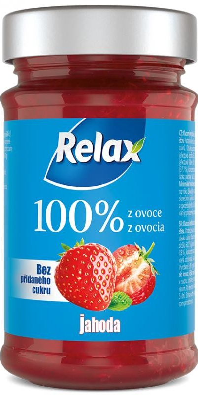 Relax Džem 100% z ovoce jahoda 220 g od 59 Kč - Heureka.cz